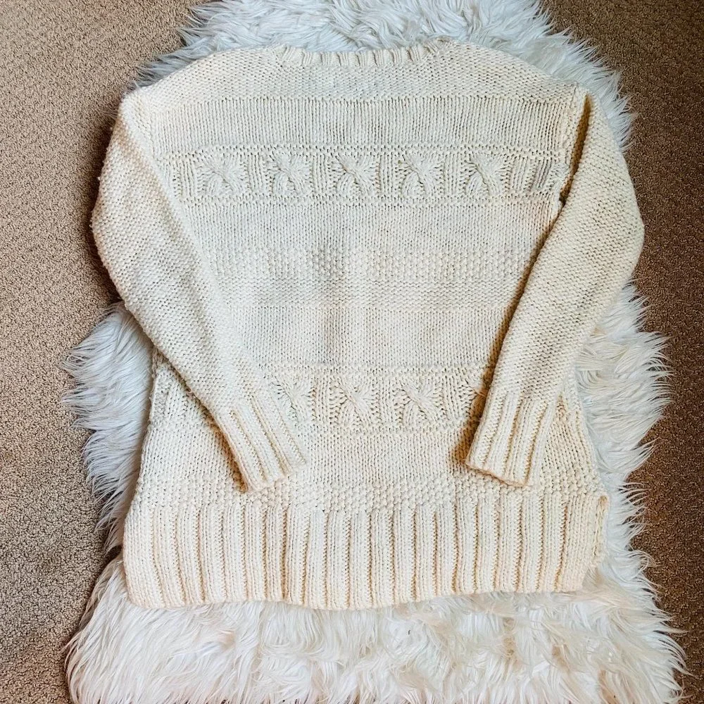 American Eagle Outfitters Sweater Womens XS Fisherman Cable Knit‎ Pullover